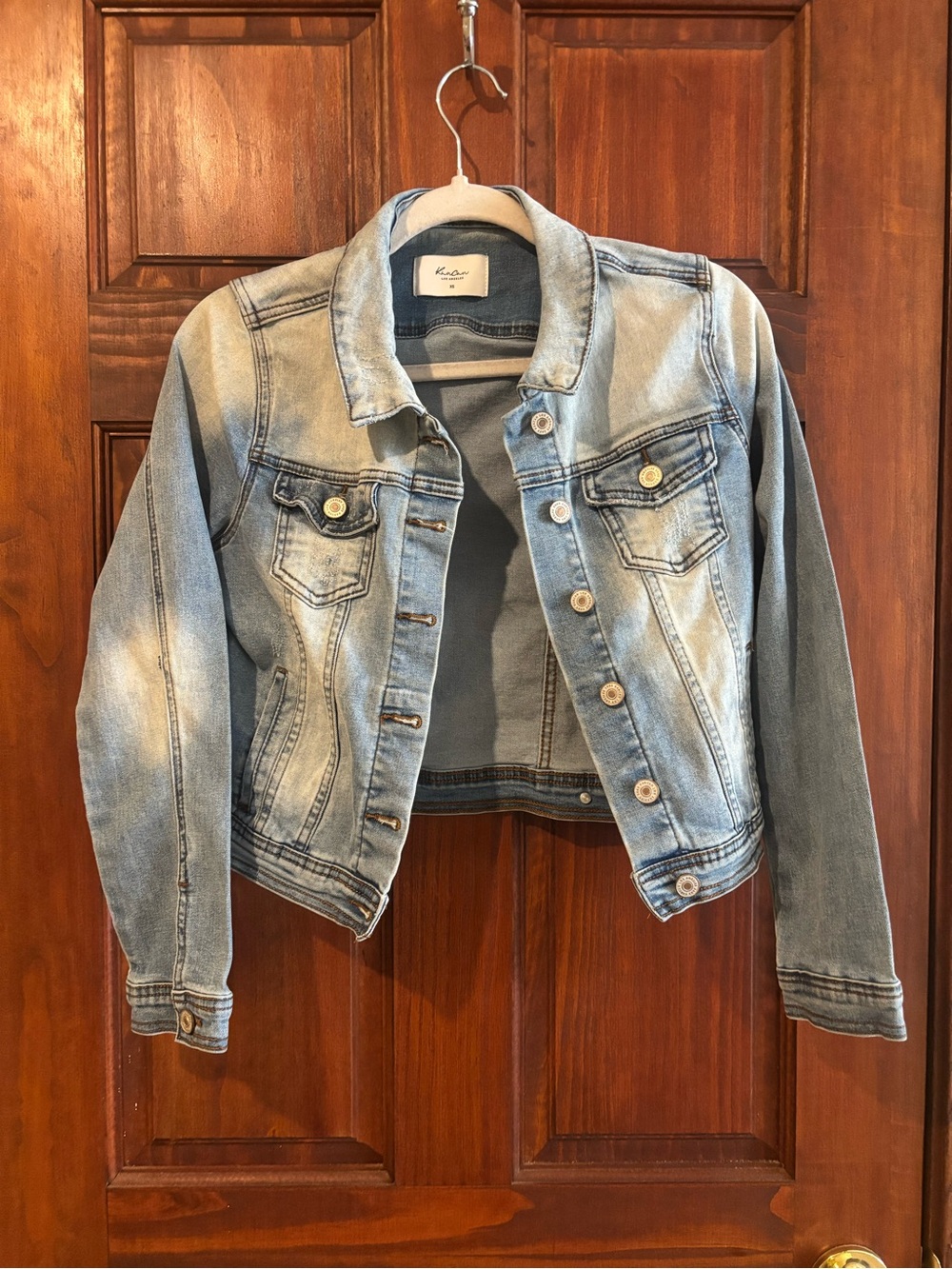KanCan Light Blue Washed Denim Jacket